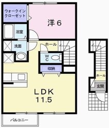 アンソレイエ飾磨の物件間取画像